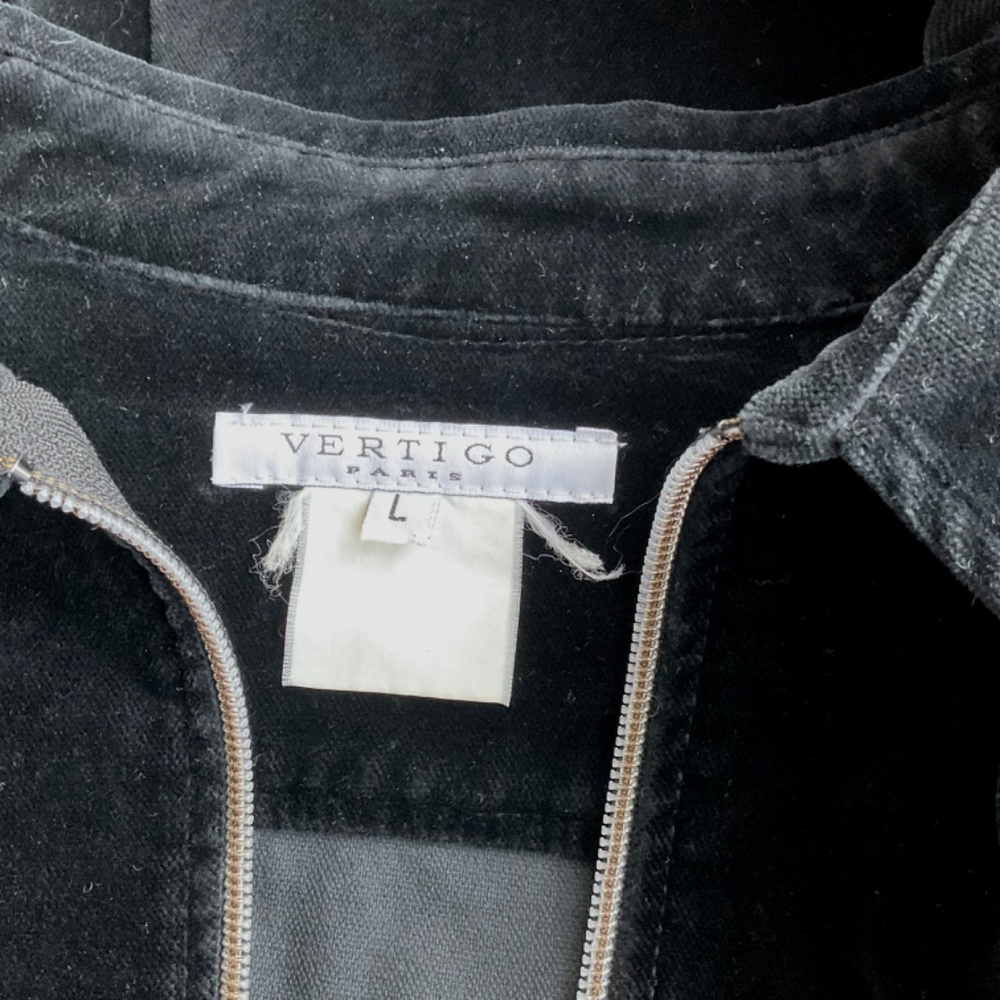 Vertigo Paris Jacket Black Velvet 90s 00s (L) - Picture 6 of 7